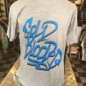 T-Shirt Cold Blooded Blue on Grey