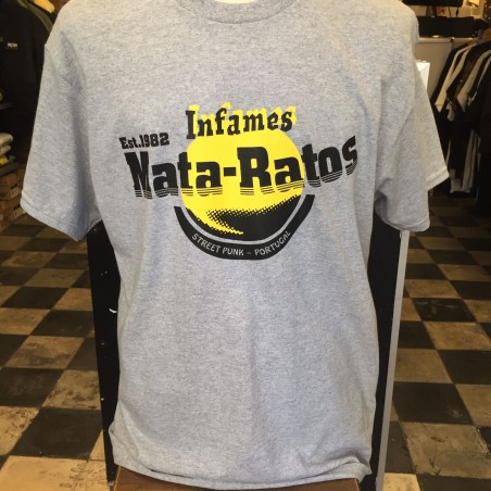 Mata-Ratos - "Infames DM" - T-Shirt Cinza