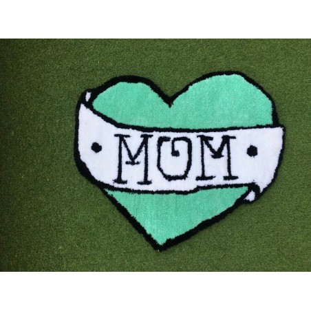 Trust No One - "Heart Mom" - Tufted Handmade Rug