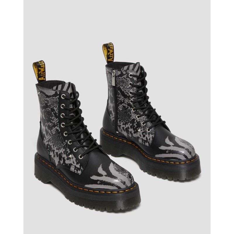 Dr.Martens Jadon Animal Clash Backhand Leather Plaftorm Boots