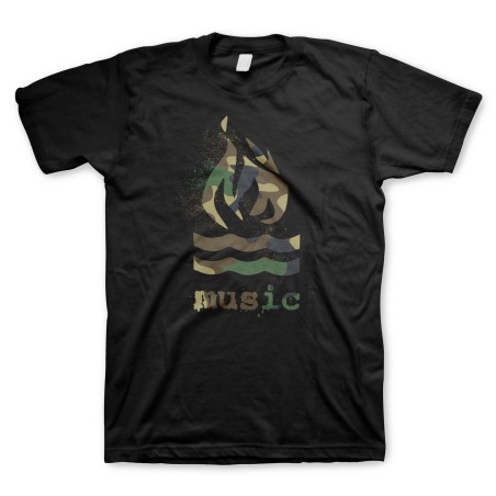 Hot Water Music "Camo Traditional Logo" T-Shirt