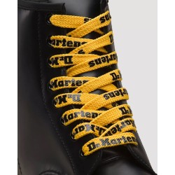 Dr.Martens 140cm (8-10Eye) Yellow+Black Logo Tetoron Boot Laces