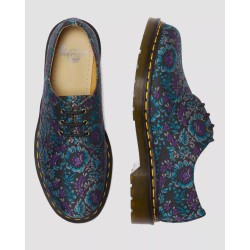 Dr.Martens 1461 Floral Jacquard Black+Purple Oxford Shoes