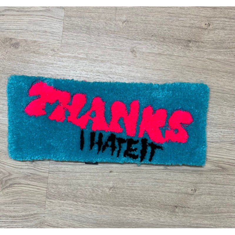 Trust No One "No Thanks" Tufted Keyboard Size Rug