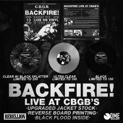 Backfire! "Live at CBGB's" LP Vinyl