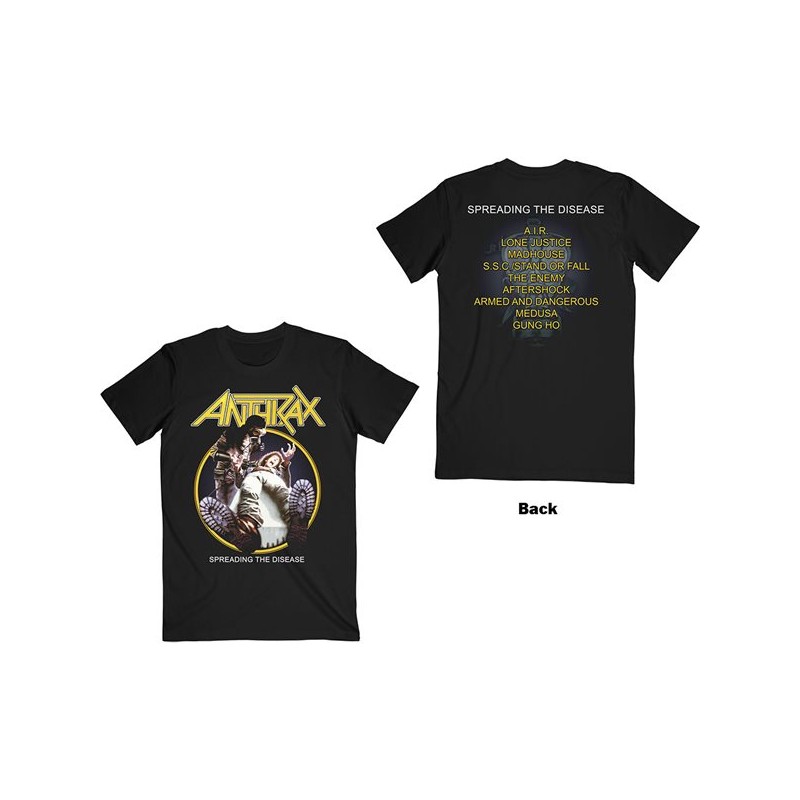 Anthrax "Spreading The Disease Track List" T-Shirt