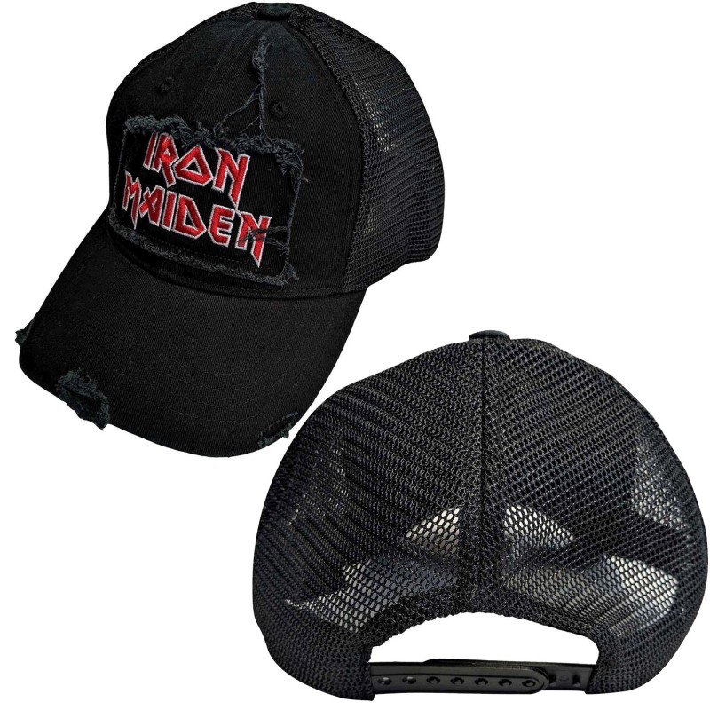 Iron Maiden "Scuffed Logo Mesh Back" Cap